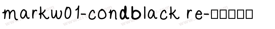 markw01-condblack re字体转换